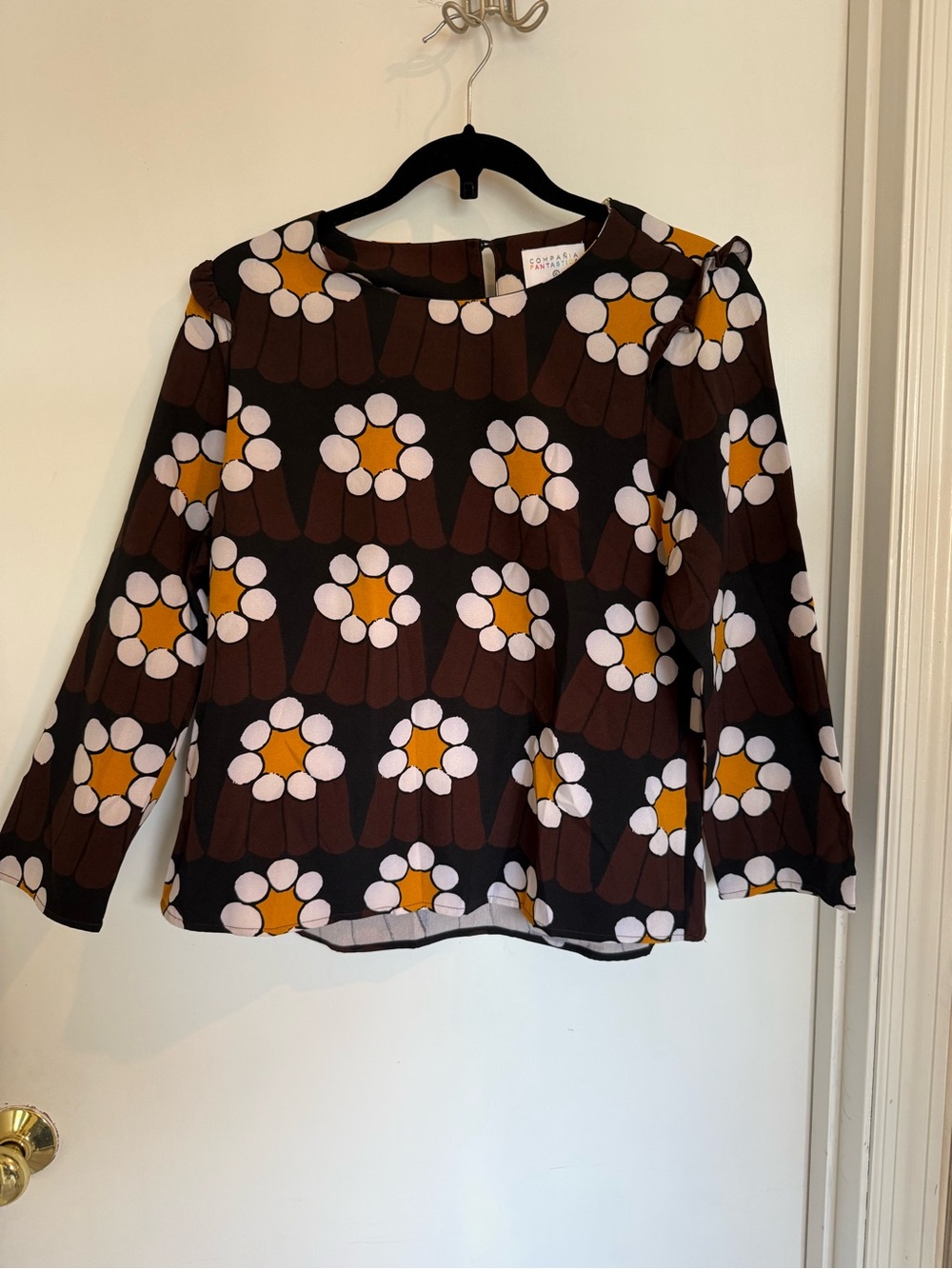 Compania Fantastic Women’s Floral Pattern retro 60s 70s top